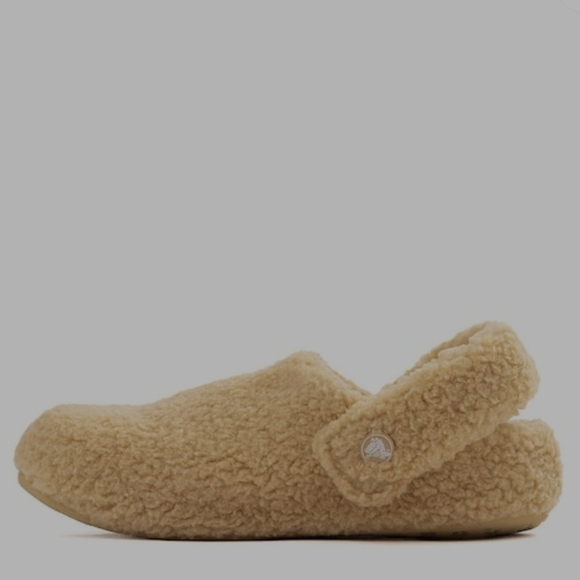 CROCS Tan Fuzzy Slippers - Picture 2 of 6